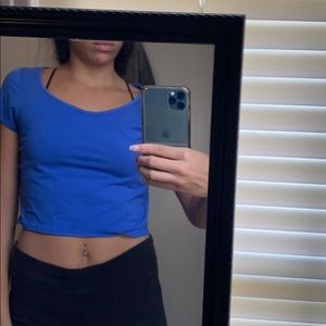Blue crop top